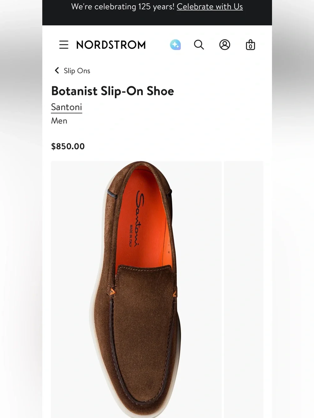 Santoni Italy Luxury Men’s Brown Botanist Suede Slip On Shoes Loafers Size 12